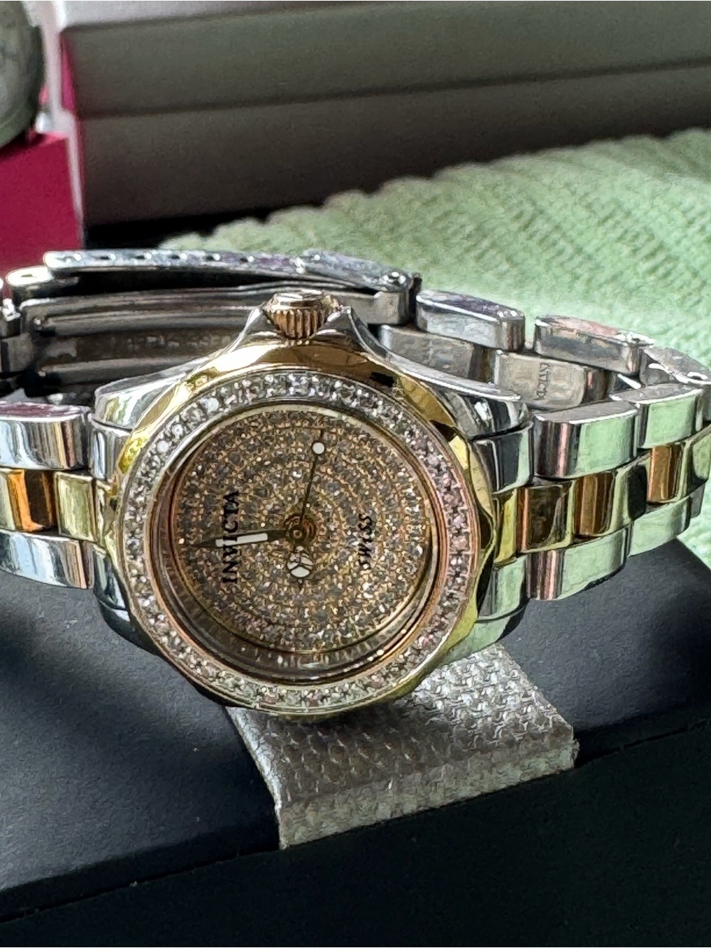 Invicta Two-Tone Crystal Dial Ladies Watch